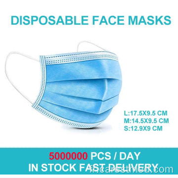Paquet de supermarché de vente chaude 10pcs / sac masque facial non tissé